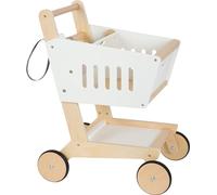 Small Foot Carrello della Spesa Fresh in Legno, Accessori per Il Negozio e Il supermercato, Gioco di Ruolo, da 3 Anni