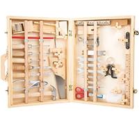 small foot Cassetta attrezzi "Deluxe" in legno, con accessori come martello, sega, pialla ecc.,dai 6 anni, 2241