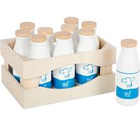 Small Foot Cassetta del Latte Fresh in Legno, Accessori per Negozio e Cucina per Bambini, da 3 Anni, 12354
