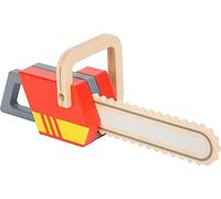 small foot Chainsaw made of wood, role play toy on the theme of fire department,