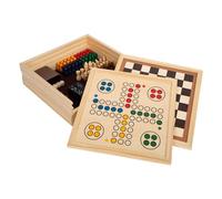 small foot Game Collection 7 classics made of wood, board games for the whole fa