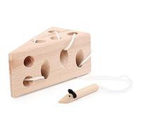Small Foot 11053 Cat and Mouse wooden threading game, FSC 100%-certified, for ch