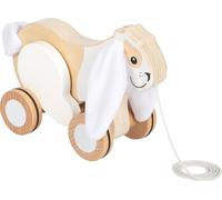 Small Foot Design Coniglio da trainare 12551 in legno – orecchie scricchiolanti, ruote gommate