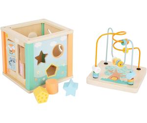 Small Foot cube, pastel motor skills toy for toddlers, playable from five sides,
