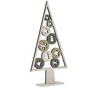 Small Foot Decorazione di Natale Albero, Legno, Grigio, 17.00x5.00x33.00 cm