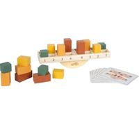 Small Foot d'equilibrio Montessori FSC 100% Certificato, 16 Blocchi di Legno Colorati con Modelli, Gioco da impilare con Altalena, dai 3 Anni, 12745