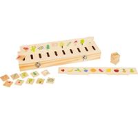 Small Foot Educate 11325 - Scatola in Legno per Imparare a riconoscere Forme e Colori, per Bambini dai 3 Anni in su