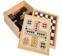 small foot Game Collection 7 classics made of wood, board games for the whole fa