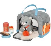 Small Foot Katze mit Tasche und Pflege-Set, 15-teiliges Haustier-Spielzeug für K