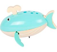 Small Foot 11659 Wooden Whale, wind-up toy for the water, for children aged 24+