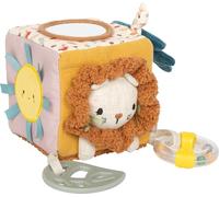 Small Foot Giocattolo per Bebè, Dado in Stoffa Little Lion, Giocattolo con Campanellino, sonaglio e Anello massaggiagengive, 12777