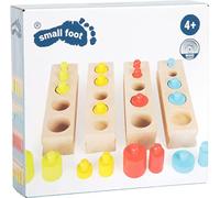 Small Foot Design Gioco ad incastro 10525 – Montessori in legno per ordinare, contare, misurare