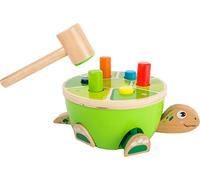 Small Foot- Gioco da Colpire Tartaruga in Legno Certificato FSC 100%, dal Design Unico Grazie alla fuoriuscita dei Singoli Elementi Giocattoli, Multicolore, Small, 11221