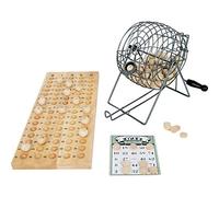 Small Foot Gioco di bingo con tamburo della lotteria in metallo, materiali da gioco in legno, da 5 anni giocattoli, naturali, 1831 giocattoli, 2019762