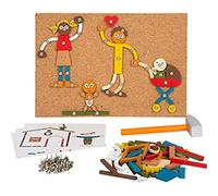 Small Foot Gioco martelletto Casa e Famiglia in Legno, con Lavagna in Sughero e