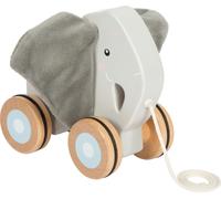 small foot Elefante, Orecchie scricchiolanti in Legno, Giocattolo da trainare con Ruote gommate, promuove la motricità e i Primi Passi, per Bambini da 1 Anno, 12624, Colore Coloured