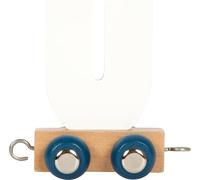 small foot Lettera Polare U, Trenino in Legno combinabile a Piacere, da Decorare e Regalare, 12591, Multicolore, U