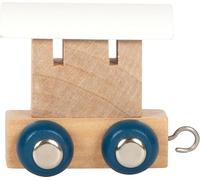 small foot Lettera Polare Vagone, Trenino in Legno combinabile a Piacere, da Decorare e Regalare, 12569, Multicolore, Bianco