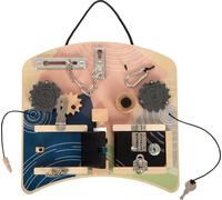 Small Foot Locks and Rotation Activity Board, Diverse Motor Skills Fun for Kids