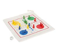 Small Foot Ludo Legno Certificato FSC 100%, Gioco da Tavolo da Viaggio, in Una Pratica Borsa, dai 3 Anni in su, 12022 Giocattoli, Multicolore
