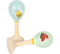 Small Foot Maracas Amici in Legno, Strumenti a sonaglio di Alto Valore con Motivi di Animali a Misura, Bebè e Bambini Piccoli, 12726