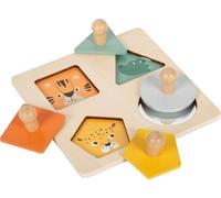 small foot Montessori Puzzle ad incastro con forme e motivi, robusto puzzle in legno FSC® 100% certificato, per bambini dai 12 mesi, 12769