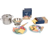 small foot Paste Chef Set for play kitchens, incl. pot, strainer, plates, utensi