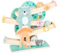 Small Foot 11473 Wooden Marble Run, on 3 wheels and including animals and flower