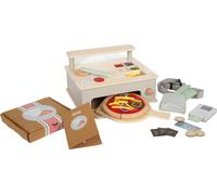 Small Foot Pizzeria in Legno, Forno per Pizza Multifunzionale con numerosi Accessori, Set per Gioco di Ruolo di Alto Valore, per Bambini dai 3 Anni, 12696