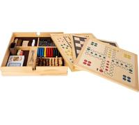 small foot Raccolta di giochi, con 20 giochi di società classici in scatola di legno massello, dai 6 anni, 11753