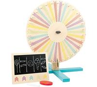 small foot Ruota della Fortuna "Active" in legno, con disco ribaltabile e lavagnetta,dai 5 anni, 11371