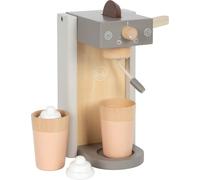 small foot Set con macchinetta del caffè Grigia Tasty in Legno, con Capsule e Due schiume da Latte, Accessori per la Cucina Gioco, per Bambini dai 3 Anni, 12680, Colore Coloured