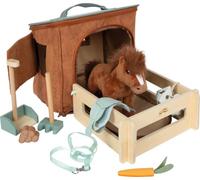 small foot Set da gioco Cavallo con accessori in borsa marrone, da 2 anni