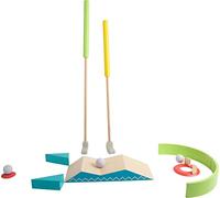 small foot Set da Minigolf Active in legno, 100% certificato FSC, con dieci ostacoli, per giardino, dai 5 anni, 11964