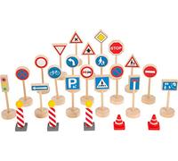 Segnali stradali in legno 1 semaforo 19 cartelli 2 coni 3 piloni made in Germany