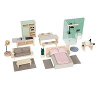 small foot Set di mobili per la casa della bambole, set di mobili dettagliato, accessori per case delle bambole, dai 3 anni, 12818