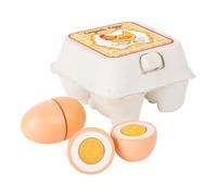 Small Foot set di uova in legno per bambini