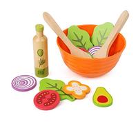 Small Foot 11476 Wooden Set, Children's Vegetarian Play Kitchen Accessory, incl.