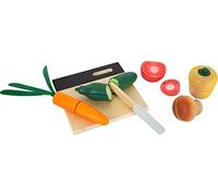 small foot Set per tagliare le verdure "fresh" in legno, cibo per la cucina dei bambini, gioco di ruolo da 2 anni, 12329