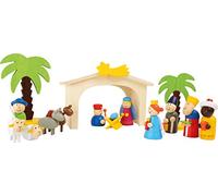 Small Foot Set Presepe in Legno, Decorazione Natalizia e mangiatoia da Gioco, 16 Pezzi, dai 3 Anni, 3945
