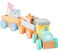 Small Foot 11470 Train Summer Forest, a Classic Wooden Toy with Cute Animal Figu