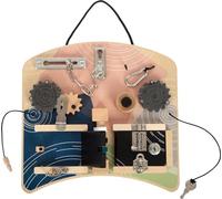 Small Foot Locks and Rotation Activity Board, Diverse Motor Skills Fun for Kids