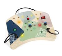 small foot Motorikbrett mit 21 LEDs und 8 Schaltern aus Holz, elektronisches Ler
