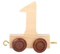 Small Foot- Trenino con Il Numero 1" in Legno Naturale, Colori, 10553