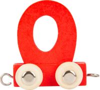 Small foot trenino in legno - lettera O, vagoncino colorato