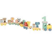 small foot Treno di Compleanno Animali in Legno, Locomotiva di Numeri, 6 vagoni, Numeri da 1-9, Decorazione per i Compleanni dei Bambini