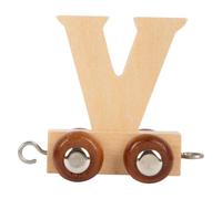 Small Foot treno lettere in legno V, set da 12 pezzi, giocattolo