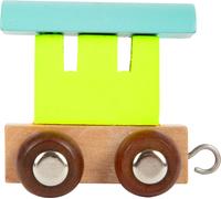 Small Foot vagone colorato per ferrovie in legno