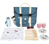 Small foot Zaino da picnic "tasty" in legno, set da gioco per picnic con numerosi accessori, zaino per bambini dai 3 anni, 12539