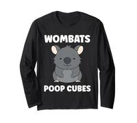 Small Funny Wombats Animals Zero Poop Cubes Wombat Maglia a Manica